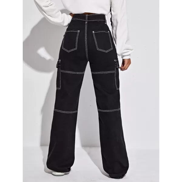 WDIRARA Women's Cow Print Ripped Jeans High Waisted Button Skinny Denim Pants