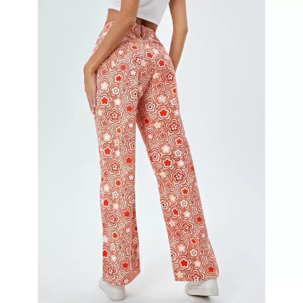 WDIRARA Women's Cow Print Ripped Jeans High Waisted Button Skinny Denim Pants