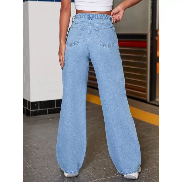 WDIRARA Women's Cow Print Ripped Jeans High Waisted Button Skinny Denim Pants