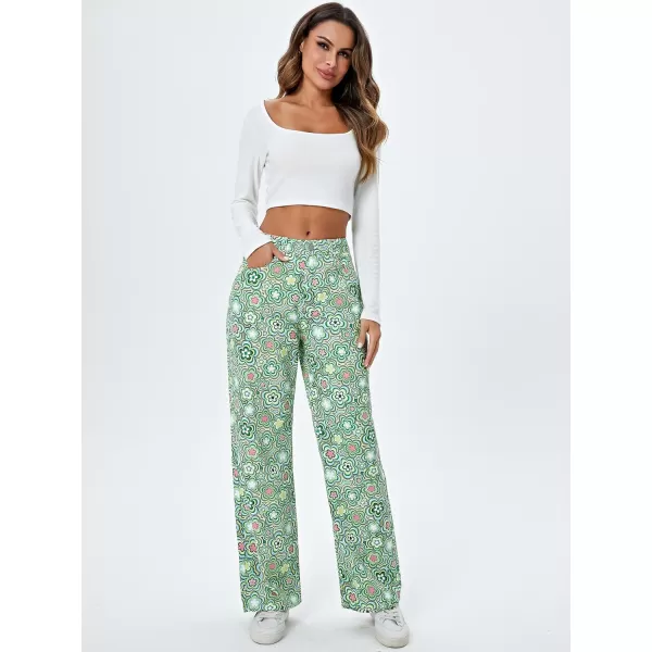 WDIRARA Women's Cow Print Ripped Jeans High Waisted Button Skinny Denim Pants