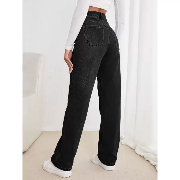 WDIRARA Women's Cow Print Ripped Jeans High Waisted Button Skinny Denim Pants