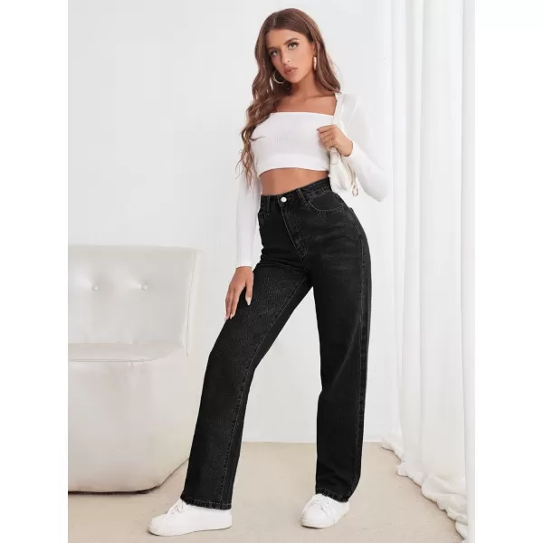 WDIRARA Women's Cow Print Ripped Jeans High Waisted Button Skinny Denim Pants