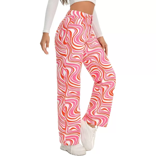 WDIRARA Women's Cow Print Ripped Jeans High Waisted Button Skinny Denim Pants