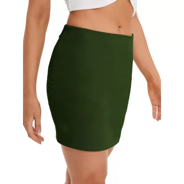 WDIRARA Women's Cut Out Straps High Waist Solid Sexy Bodycon Mini Skirt