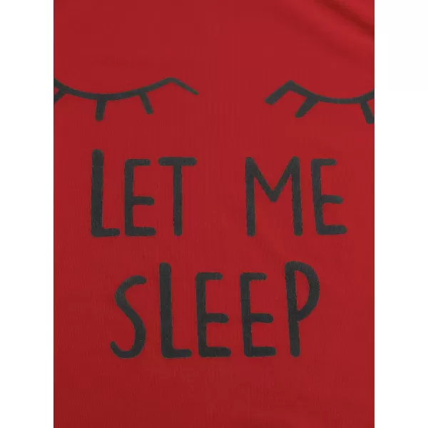 WDIRARA Women's Cute Cartoon Print Closed Eyes Print Tee and Shorts Pajama Set