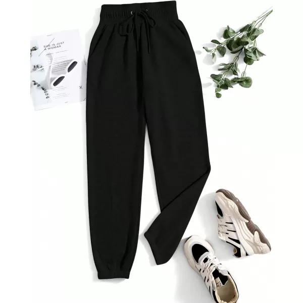 WDIRARA Women's Drawstring Elastic Waist Exercise Sweatpants Trousers Jogger Pants