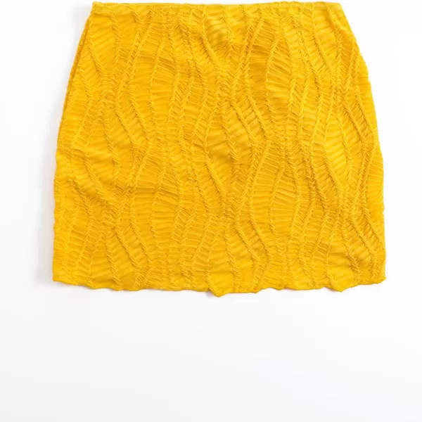 WDIRARA Women's Drawstring Split Thigh Cover Up Skirt Swimwear Beach Skirt