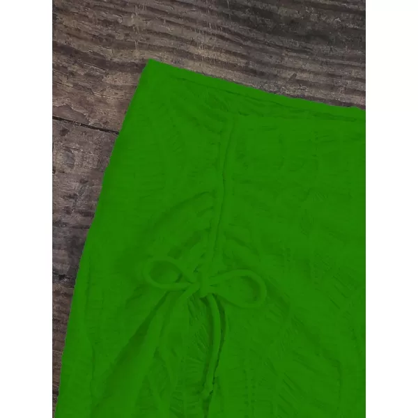 WDIRARA Women's Drawstring Split Thigh Cover Up Skirt Swimwear Beach Skirt