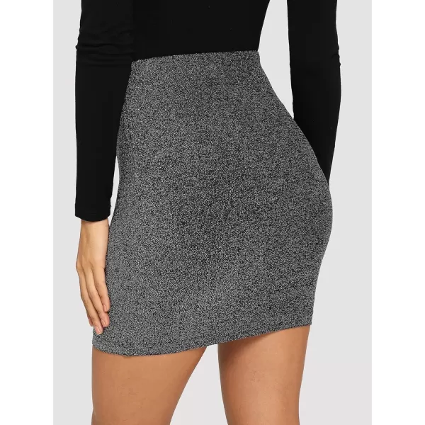 WDIRARA Women's Elegant High Waist Above Knee Bodycon Sexy Party Mini Skirt
