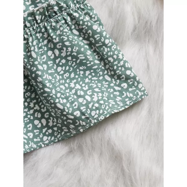 WDIRARA Women's Floral Print Ruffle Hem Elastic High Waist Tie Front Skirt