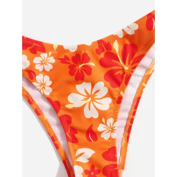 WDIRARA Women's Floral Print Underwire Bikini Swimsuit 2 Piece Bathing Suits Swimwear