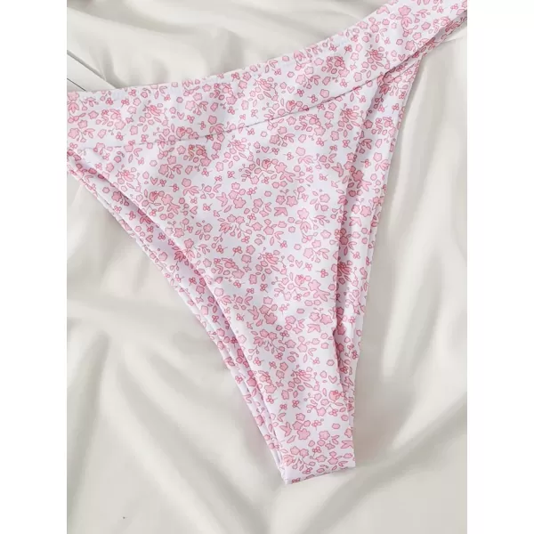 WDIRARA Women's Floral Print Underwire Bikini Swimsuit 2 Piece Bathing Suits Swimwear