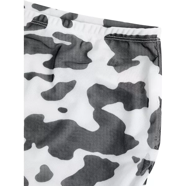 WDIRARA Women's Floral Printed Bodycon Stretch High Waist A Line Elastic Casual Mini Skirt