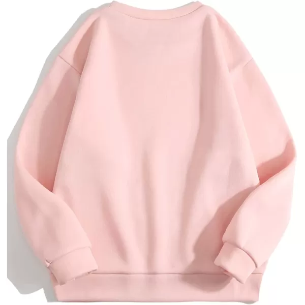 WDIRARA Women's Graphic Letter Print Long Sleeve Round Neck Sweatshirt Casual Tops