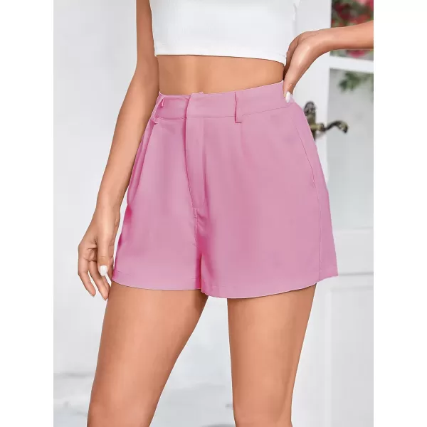 WDIRARA Women's High Waisted Button Wide Leg Casual Shorts with Pockets
