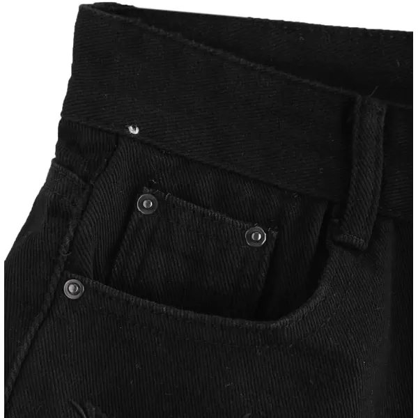 WDIRARA Women's High Waisted Raw Hem Distressed Ripped Casual Denim Shorts