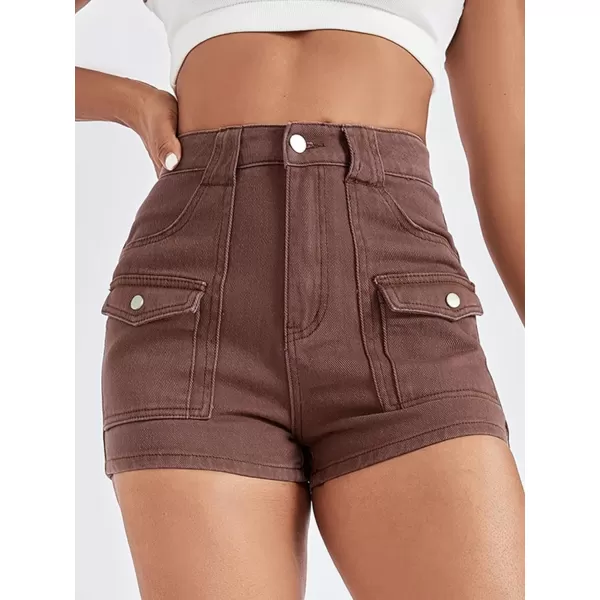 WDIRARA Women's High Waisted Raw Hem Distressed Ripped Casual Denim Shorts