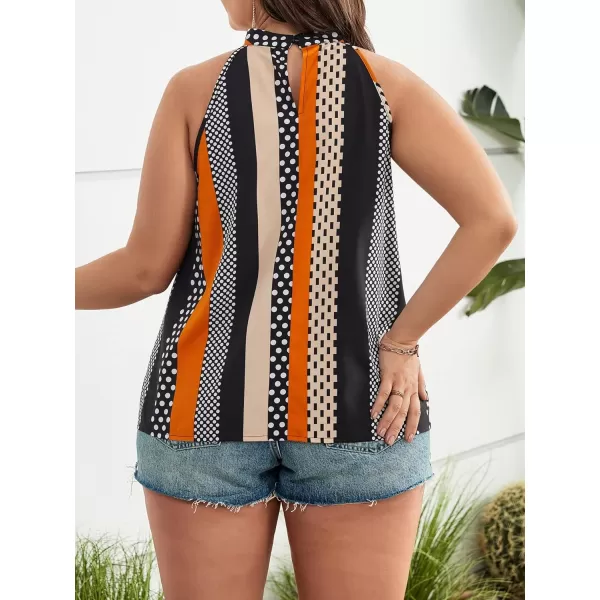 WDIRARA Women's Leopard Print Halter Top Shirt Casual Button Sleeveless Vest