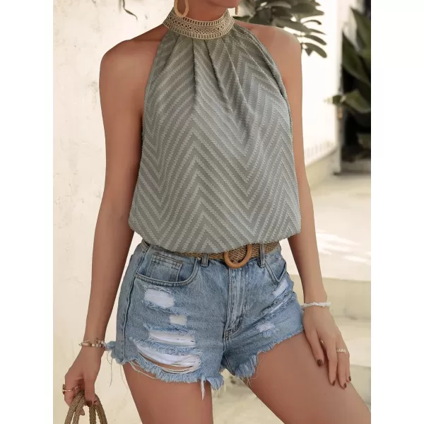 WDIRARA Women's Leopard Print Halter Top Shirt Casual Button Sleeveless Vest