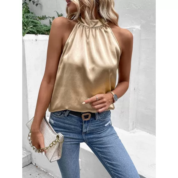 WDIRARA Women's Leopard Print Halter Top Shirt Casual Button Sleeveless Vest