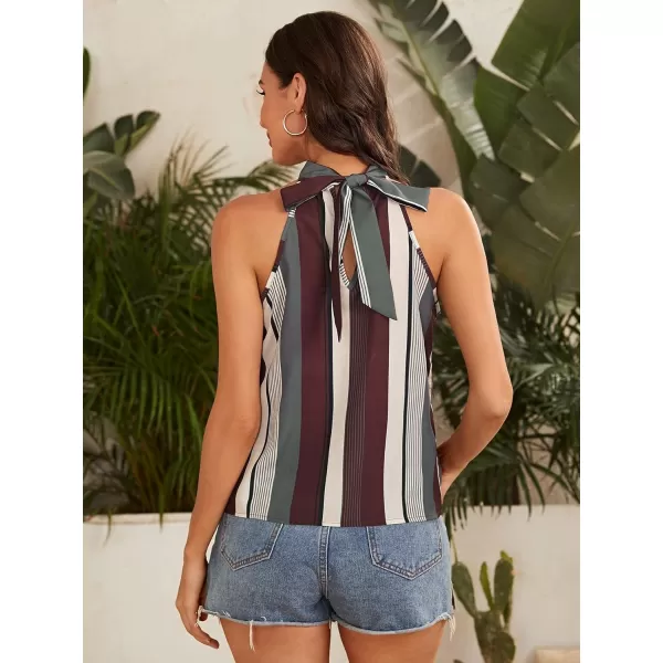WDIRARA Women's Leopard Print Halter Top Shirt Casual Button Sleeveless Vest