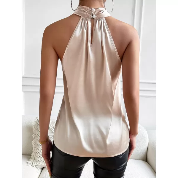 WDIRARA Women's Leopard Print Halter Top Shirt Casual Button Sleeveless Vest