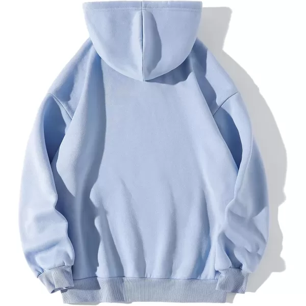 WDIRARA Women's Letter Graphic Print Pocket Drawstring Hoodie Sweatshirts Tops
