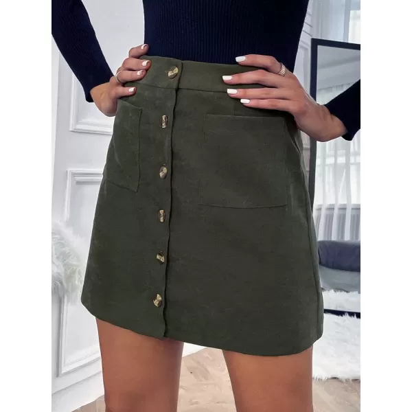 WDIRARA Women's Mid Waist Above Knee Casual Plaid Mini Skirt