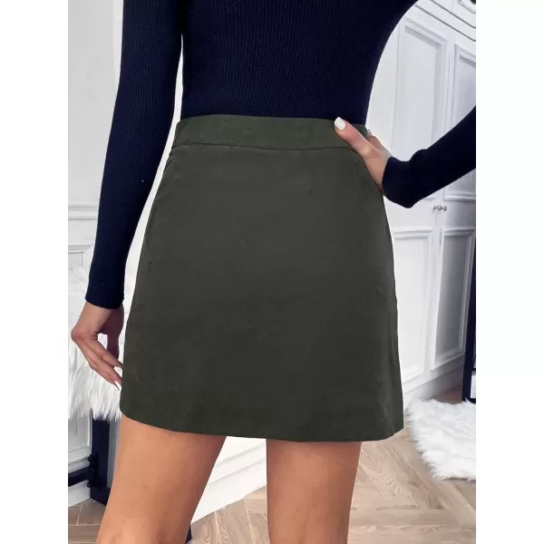 WDIRARA Women's Mid Waist Above Knee Casual Plaid Mini Skirt