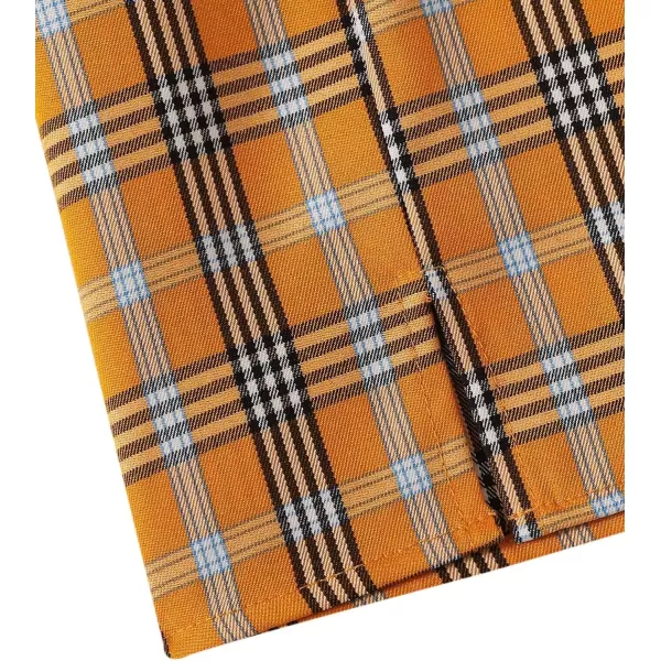 WDIRARA Women's Plaid Skirt High Waist Split Front Zip Up Mini Bodycon Skirt