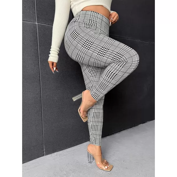 WDIRARA Women's Plus Size Camo Print Tie Front Stretch Skinny Long Pants