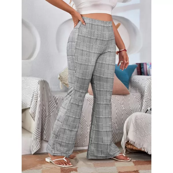 WDIRARA Women's Plus Size Elastic High Waist Flare Bell Bottom Ribbed Knit Long Pants