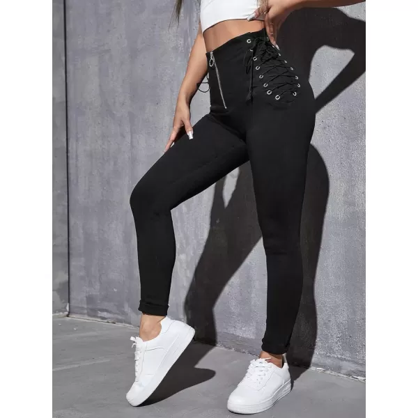 WDIRARA Women's Ripped Detail Boyfriend Loose Jeans Casual Tapered Long Denim Pants