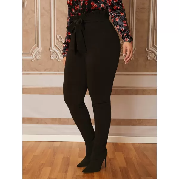 WDIRARA Women's Stretchy Plaid Print Pants Soft Skinny Regular Fashion Leggings