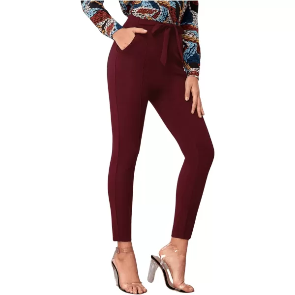 WDIRARA Women's Stretchy Plaid Print Pants Soft Skinny Regular Fashion Leggings