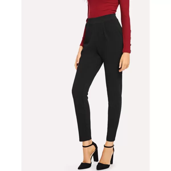 WDIRARA Women's Stretchy Plaid Print Pants Soft Skinny Regular Fashion Leggings