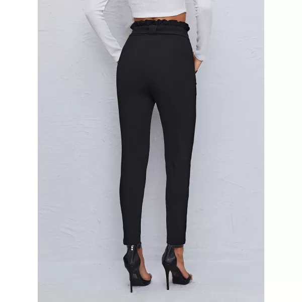 WDIRARA Women's Stretchy Plaid Print Pants Soft Skinny Regular Fashion Leggings