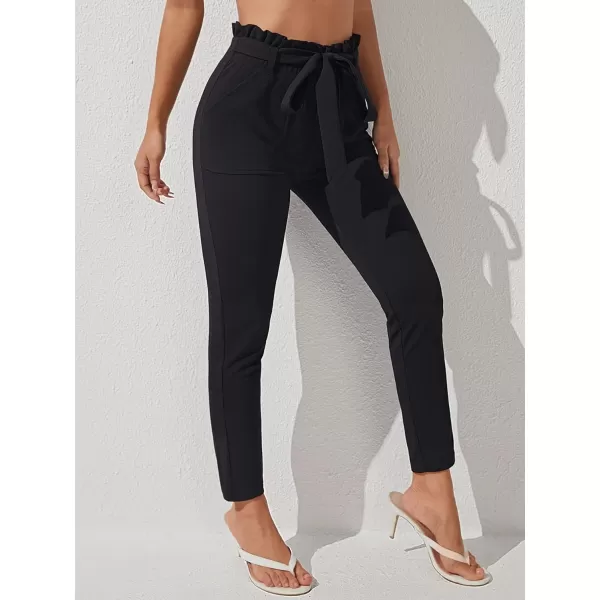 WDIRARA Women's Stretchy Plaid Print Pants Soft Skinny Regular Fashion Leggings