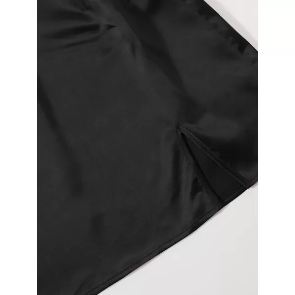 WDIRARA Women's Summer Solid Split Hem Zip Back Mini Workwear Skirt