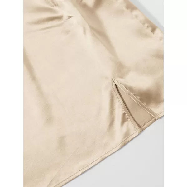 WDIRARA Women's Summer Solid Split Hem Zip Back Mini Workwear Skirt