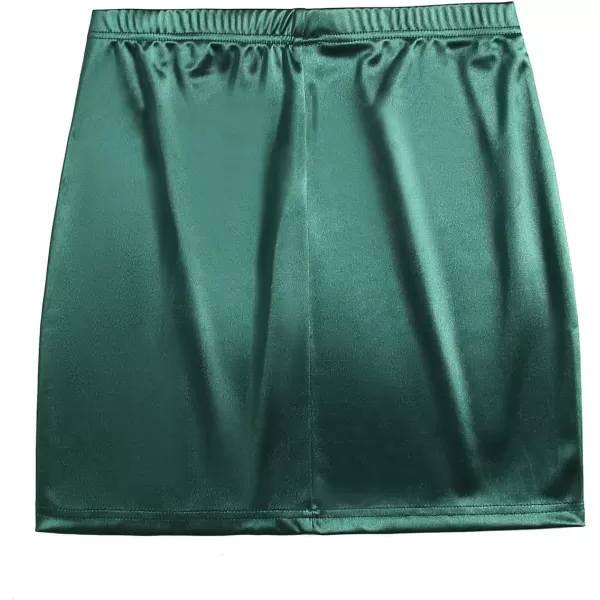 WDIRARA Women's Summer Solid Split Hem Zip Back Mini Workwear Skirt
