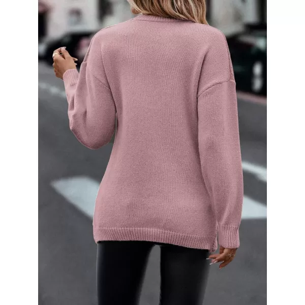 WDIRARA Women's Wrap V Neck Criss Cross Long Sleeve Asymmetrical Sweater Cable Knit Tops