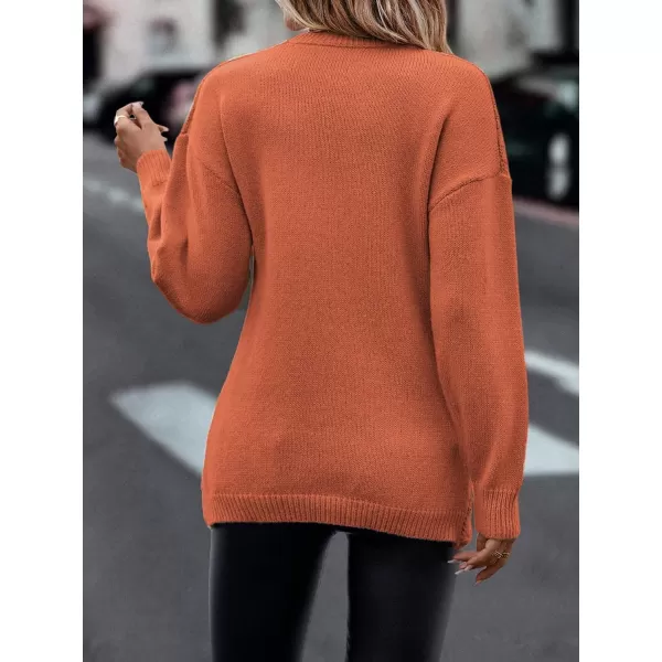 WDIRARA Women's Wrap V Neck Criss Cross Long Sleeve Asymmetrical Sweater Cable Knit Tops