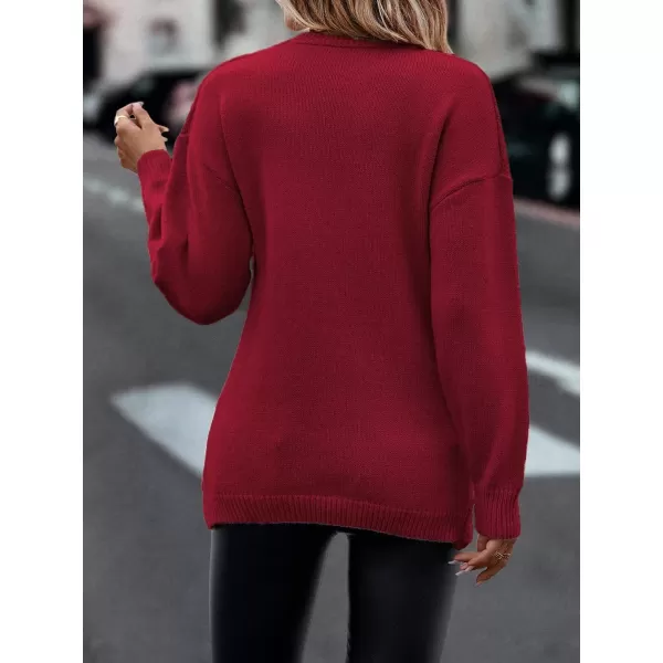 WDIRARA Women's Wrap V Neck Criss Cross Long Sleeve Asymmetrical Sweater Cable Knit Tops