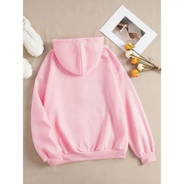 WDIRARA Women's Zip Front Drawstring Hoodie Pullover Long Sleeve Casual Sweatshirt Top