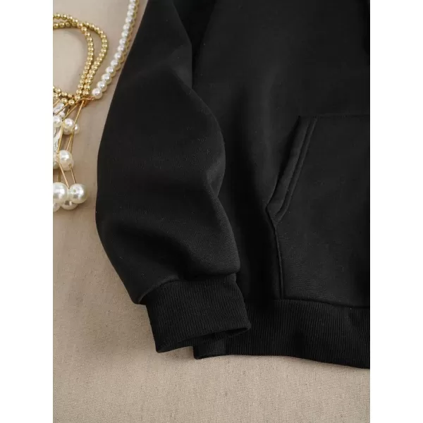 WDIRARA Women's Zip Front Drawstring Hoodie Pullover Long Sleeve Casual Sweatshirt Top
