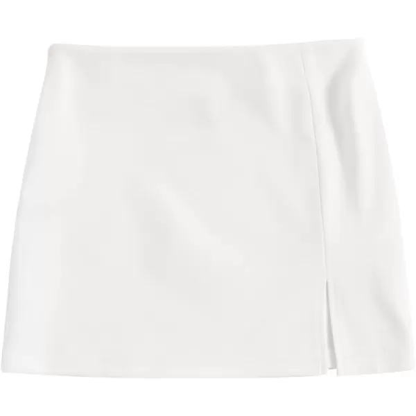 WDIRARA Girl's Cow Print Summer Split Hem High Waist Zipper Casual Mini Short Skirt