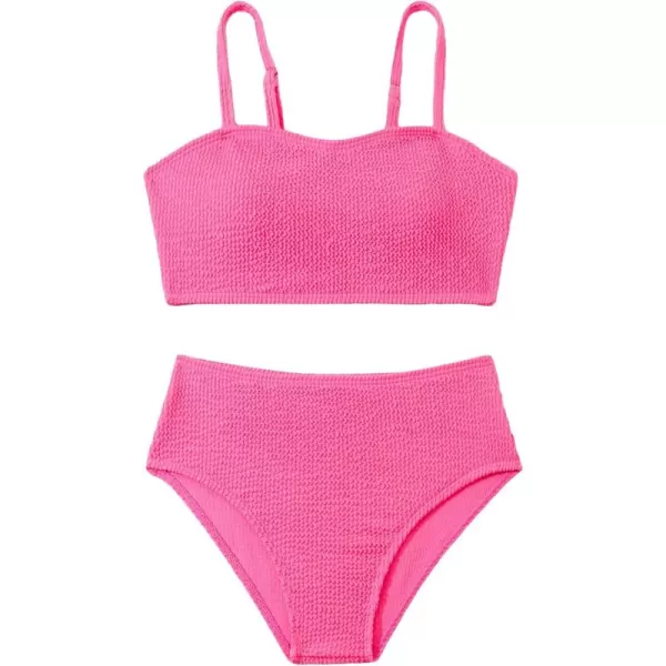 WDIRARA Girl's Swimwear Beach Sport All Over Marble Print 2 Piece Bikini Preppy Swimsuit Bathing Suits