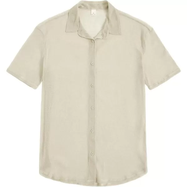 WDIRARA Men's Button Up Short Sleeve Cat Print Beachwear Striped Pocket Hawaiian Shirt Casual Collar Top