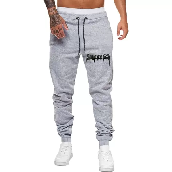 WDIRARA Men's Cartoon Bear Print Drawstring Waist Sweatpants with Pocket